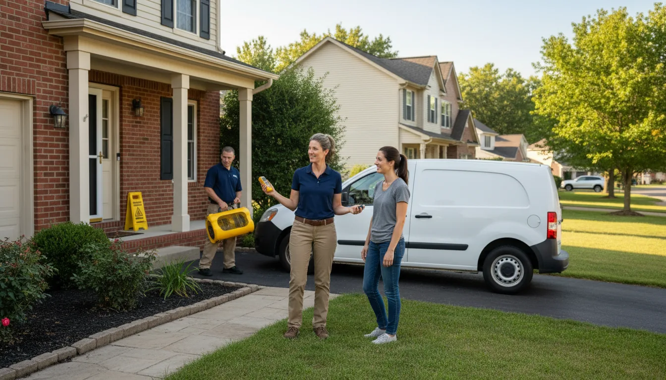 Residential water damage restoration in Lanse, PA